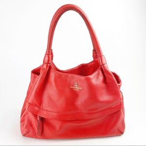 Kate Spade FLAWED Red Genuine Leather Satchel